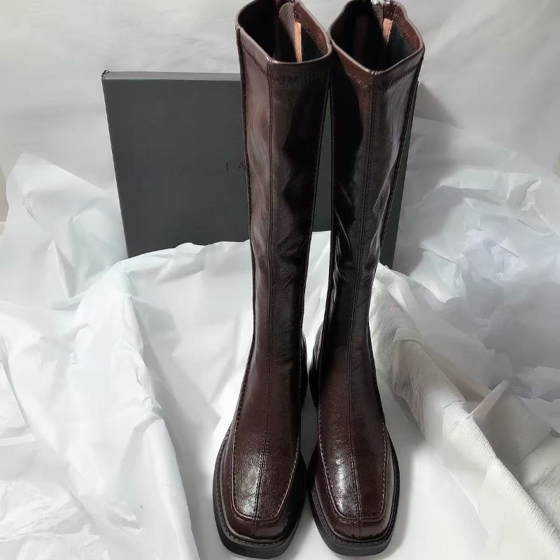 Women'S Fashion Knee High Boots - Round-toe Thick-soled Long Boot for Women,