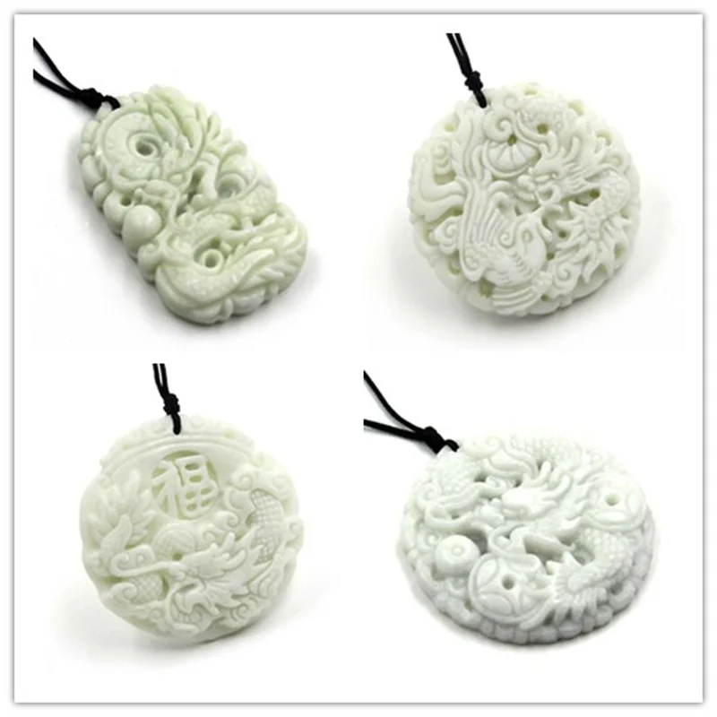 Natural White jade Dragon Phoe - огляд і ціна Women'S Fashion Jewellery