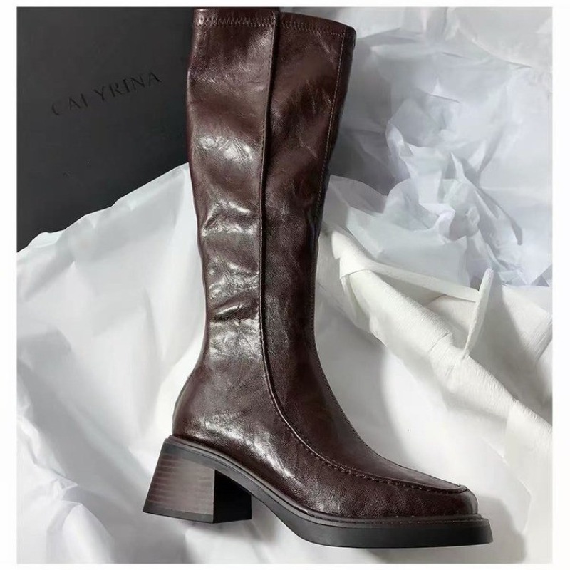Round-toe Thick-soled Long Boo - огляд і ціна Women'S Fashion Knee High Boots