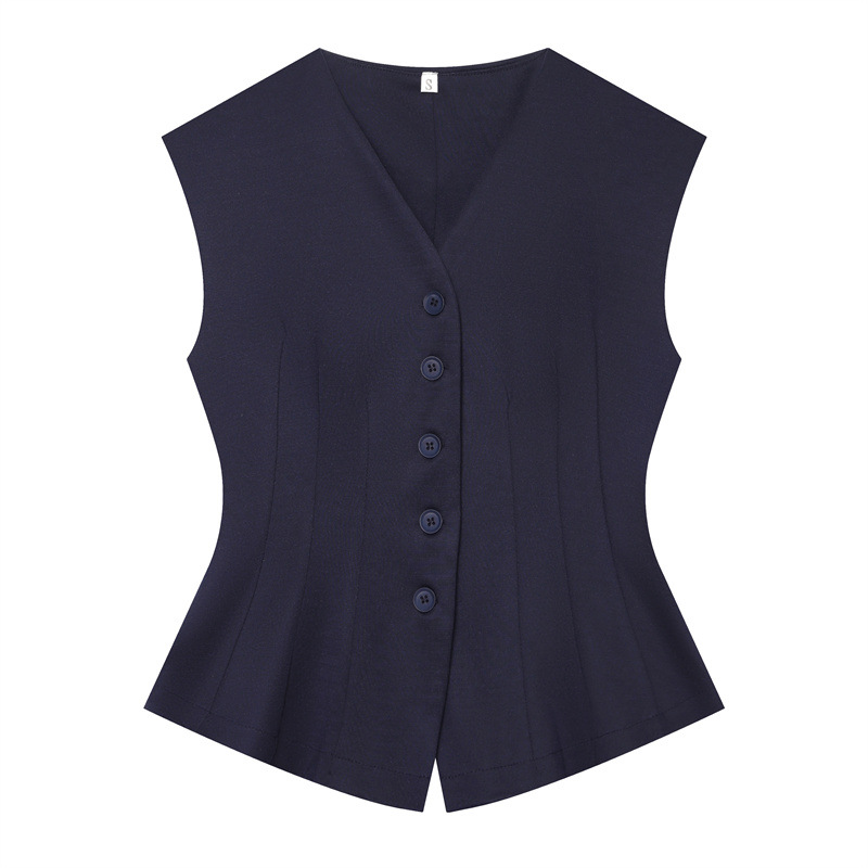V-Neck Waist-Cinched Button-Up - огляд і ціна Women'S Fashion Vest Tops