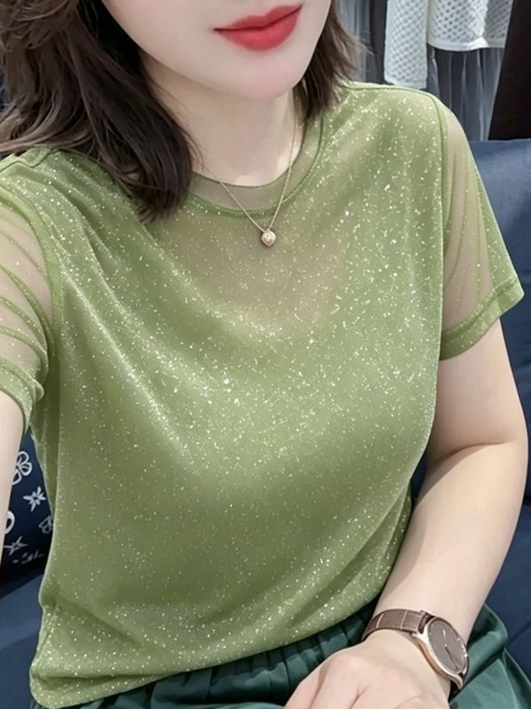 Shiny Sequin Elastic Net Sleev - огляд і ціна Women Fashion Over The Years