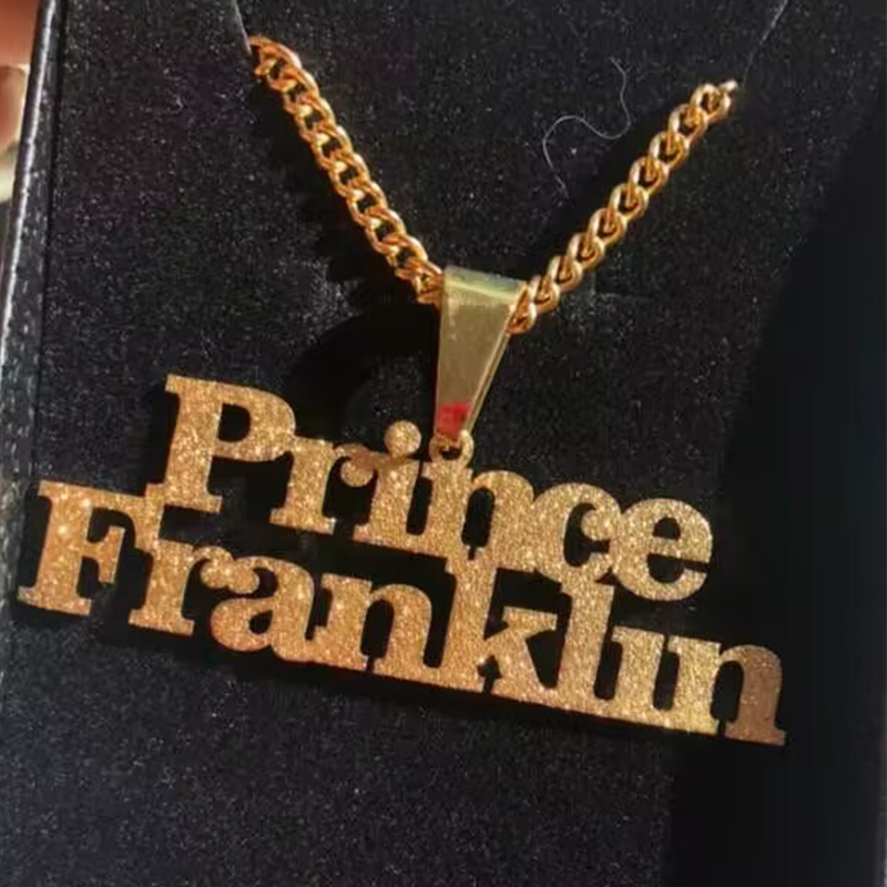 Custom Frosted Name Necklace f - огляд і ціна Women Fashion Names